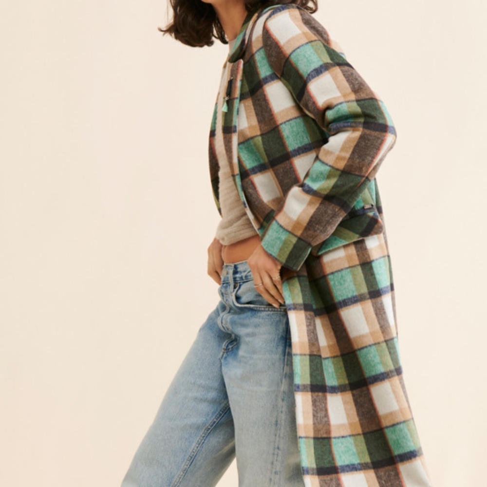 SCOTCH & SODA Single Breasted Plaid Coat (S)